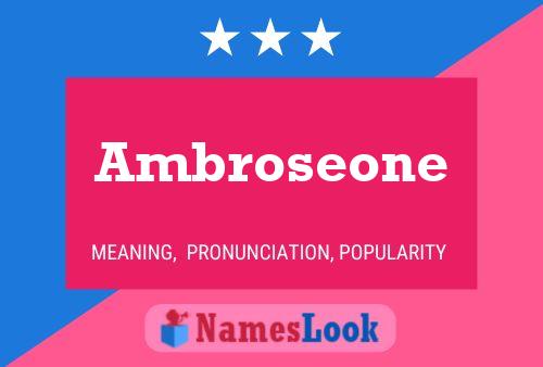 Ambroseone Name Poster