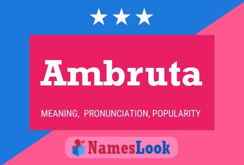 Ambruta Name Poster