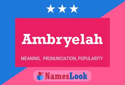 Ambryelah Name Poster