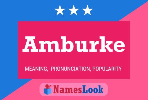 Amburke Name Poster