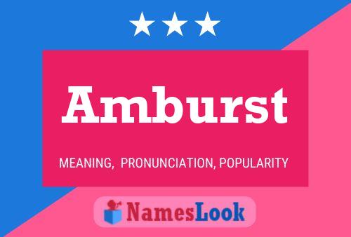 Amburst Name Poster