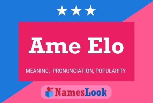 Ame Elo Name Poster