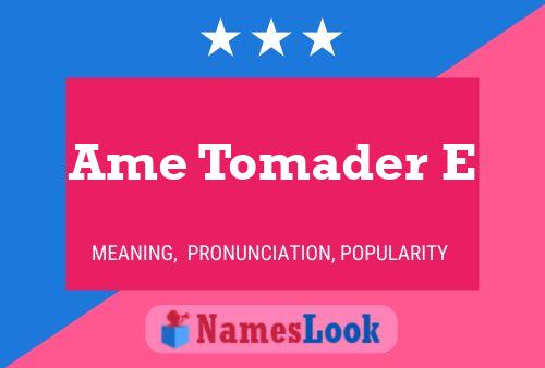 Ame Tomader E Name Poster