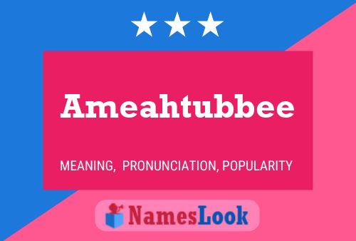 Ameahtubbee Name Poster