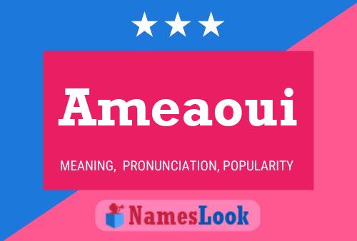 Ameaoui Name Poster