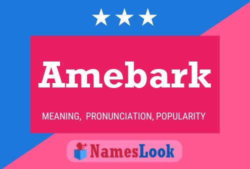 Amebark Name Poster