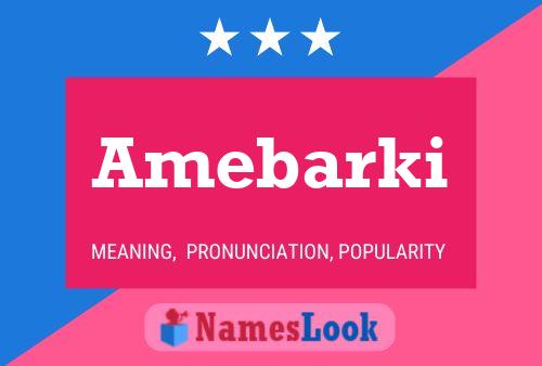 Amebarki Name Poster