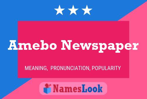 Amebo Newspaper Name Poster