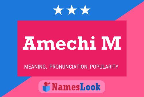 Amechi M Name Poster