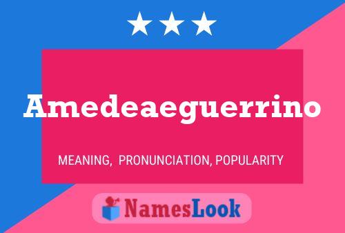 Amedeaeguerrino Name Poster