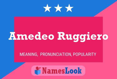 Amedeo Ruggiero Name Poster