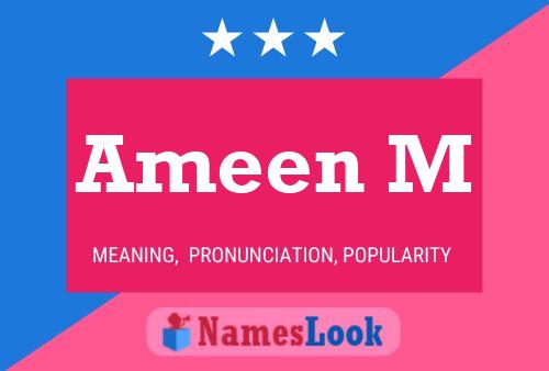 Ameen M Name Poster