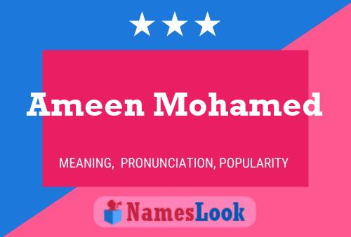 Ameen Mohamed Name Poster