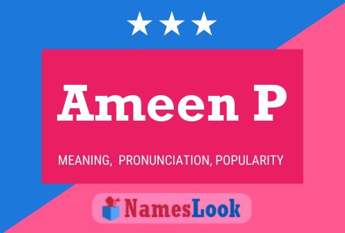 Ameen P Name Poster