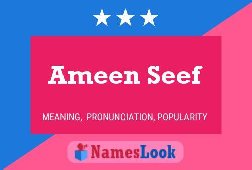 Ameen Seef Name Poster