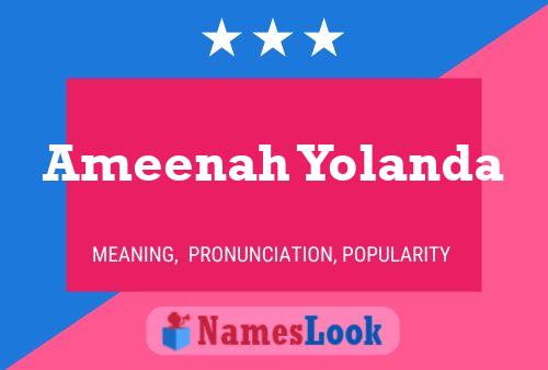 Ameenah Yolanda Name Poster