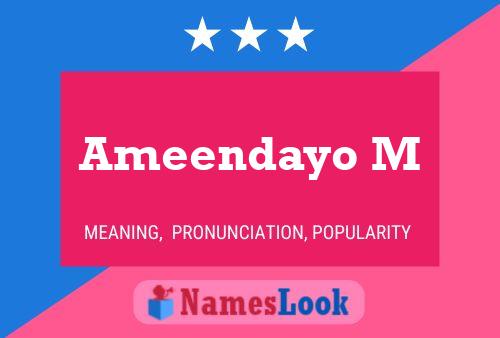 Ameendayo M Name Poster