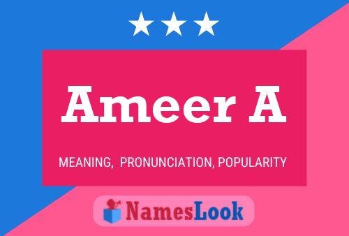 Ameer A Name Poster