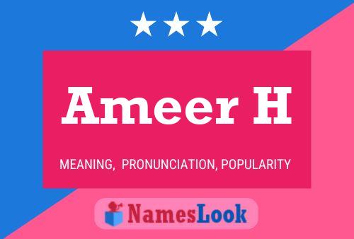 Ameer H Name Poster