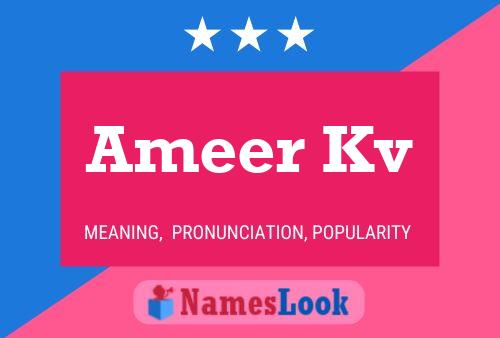 Ameer Kv Name Poster