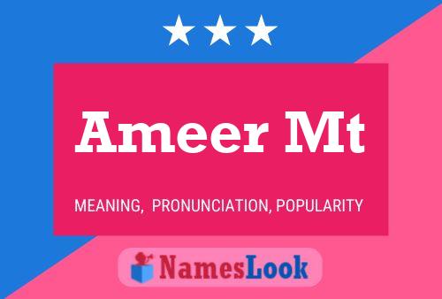 Ameer Mt Name Poster