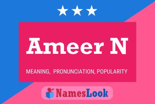 Ameer N Name Poster