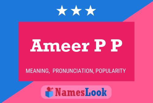 Ameer P P Name Poster