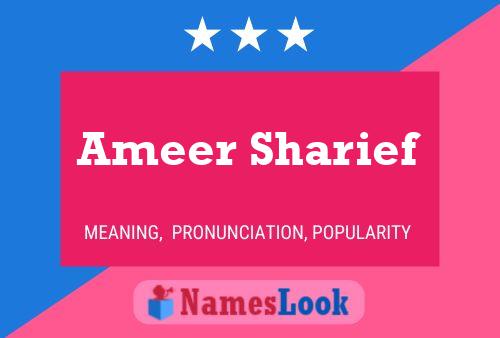 Ameer Sharief Name Poster