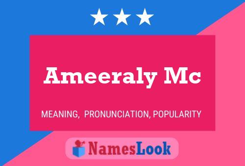 Ameeraly Mc Name Poster