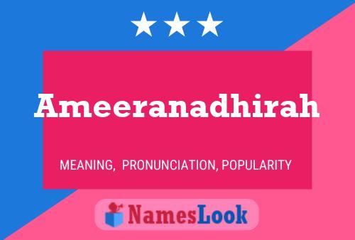 Ameeranadhirah Name Poster