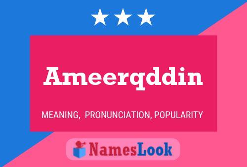 Ameerqddin Name Poster