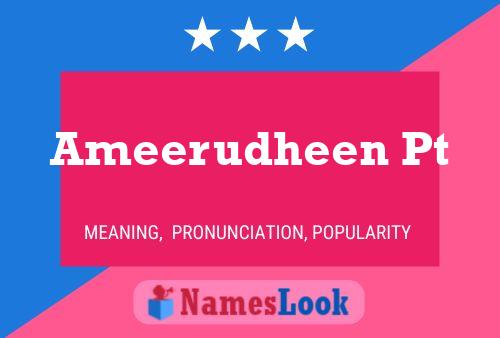 Ameerudheen Pt Name Poster