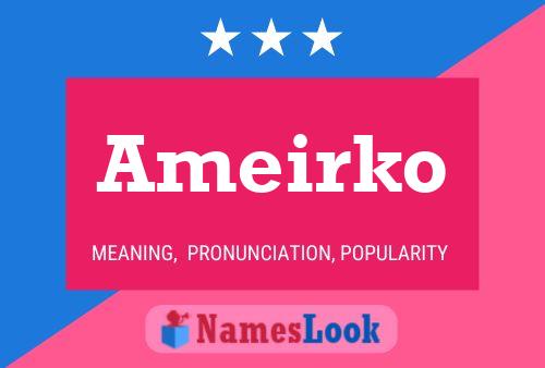 Ameirko Name Poster