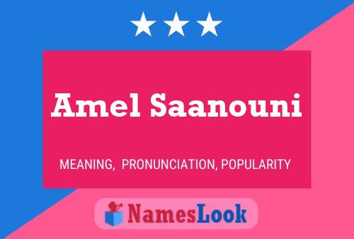 Amel Saanouni Name Poster