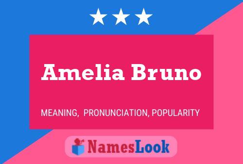 Amelia Bruno Name Poster