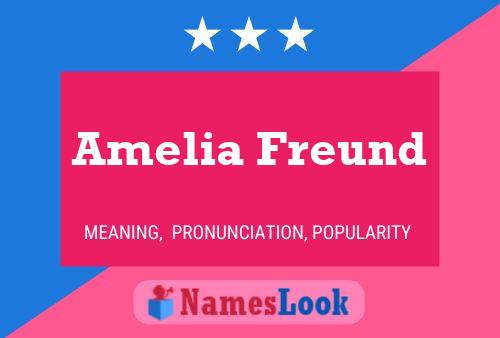 Amelia Freund Name Poster