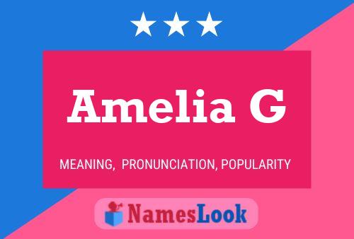 Amelia G Name Poster