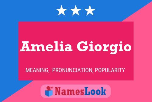 Amelia Giorgio Name Poster