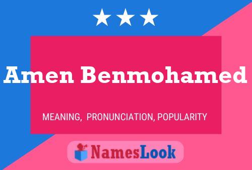 Amen Benmohamed Name Poster