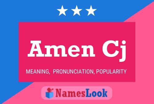 Amen Cj Name Poster