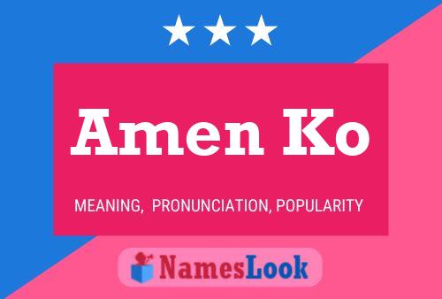 Amen Ko Name Poster