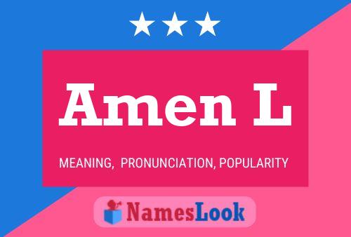 Amen L Name Poster