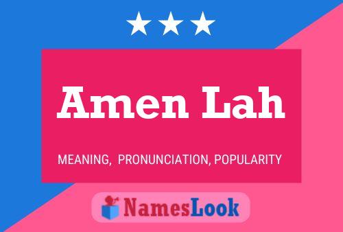 Amen Lah Name Poster