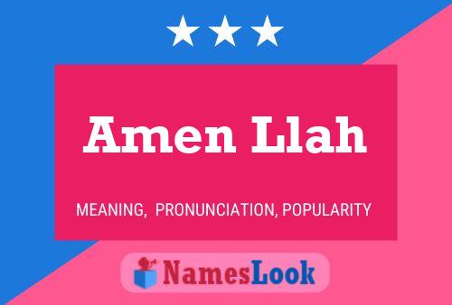 Amen Llah Name Poster