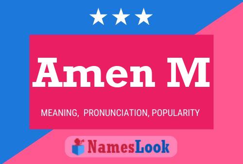 Amen M Name Poster