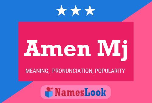 Amen Mj Name Poster