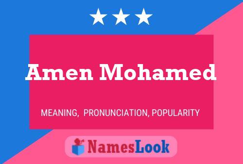 Amen Mohamed Name Poster