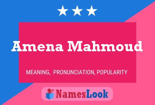 Amena Mahmoud Name Poster