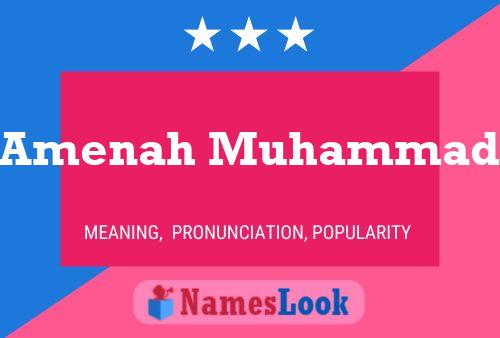 Amenah Muhammad Name Poster