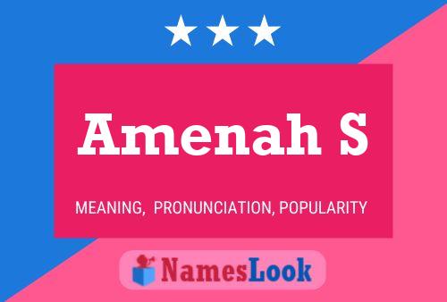 Amenah S Name Poster